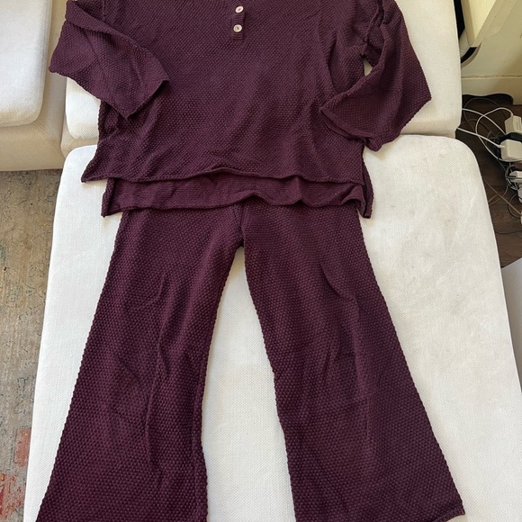 Free People Hailee Sweater Set in Mulberry - Picture 4 of 6